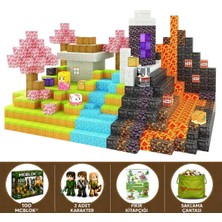 Mc Blok Minecraft Manyetik Küp Blok Yapı Taşı 100 Parça