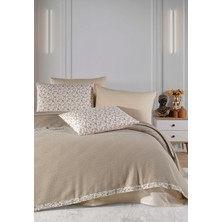 Monolisse %100 Pamuk Olivia Biyeli Bej Tek Kişilik Pike Set 160 x 230 cm