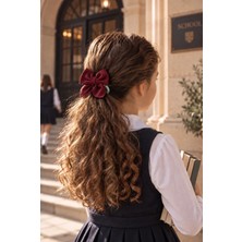 Katia & Bony Kız Çocuk Burgu Lastikli Fiyonk Toka Bordo