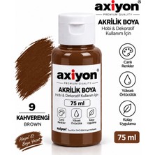 Axiyon Art Akrilik Boya 75 ml Kahverengi – Su Bazlı Hobi ve Dekoratif Boya