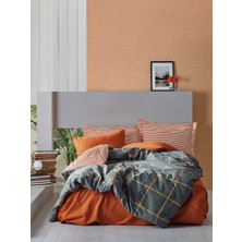 Cotton Box Çift Kişilik Nevresim Takımı Tarçın Renkli Desenli Ebatlarda