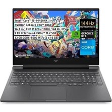 Hp Victus 16-R1700NT BK5R0EA I5-14500HX 32 GB 1 Tb SSD RTX4060 16.1" Full Hd Gaming Laptop - Outlet
