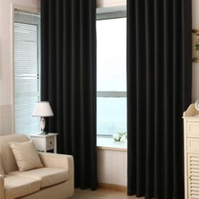 Brillant Blackout Karartma Güneşlik Perde Pilesiz Siyah Düz Desen 125x260 cm Ebatlarla