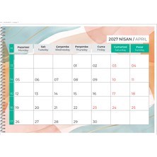 Naturel Basım 2027 Masaüstü Defter Planlama Takvimi 23X33 cm