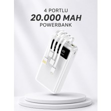 DMC Powerbank Şarj Cihazı 4 Çıkışlı 20.000 Mah Powerbank Kompakt Yüksek Kapasiteli Hızlı Şarj - Bayi Depom