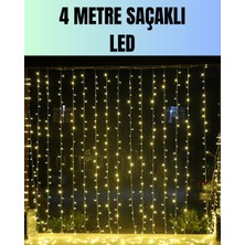DMC 4 Metre Yılbaşı Şelale LED Perde Işık Ev Bahçe Dekor - Bayi Depom