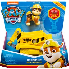 Paw Patrol Görev Aracı Ve Kahramanlar Rubble Oyuncak Kamyon ve İş Makinesi Hareketli Parçalarla