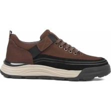 Celal Gültekin Erkek Kahverengi Nubuk Siyah Süet Deri Sneaker