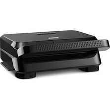 DeLonghi Multigrill Easy SW12A.BK 800 W Güçlü Döküm Plaka ile Siyah Izgara Tost Makinesi