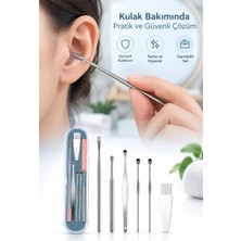 Omilife Paslanmaz Çelik Kulak Temizleme Seti Spiral Kulak Kir Temizleme Aparatı Bakım Seti