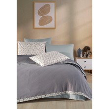 Monolisse %100 Pamuk Olivia Biyeli Koyu Gri Tek Kişilik Pike Set 160 x 230 cm