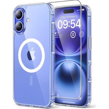Emybox iPhone 17 Magsafe Destekli Sararmaz Ultra Thin Şeffaf Kılıfı + Temperli Ekran Koruyucu