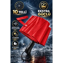 bliss umbrella Ergonomik Saplı 10 Telli Otomatik Şemsiye Bordo