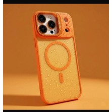Emybox iPhone 17 Pro Max Magsafe Destekli Mat Şeffaf Telefon Kılıfı Kamera Stantlı Lens Koruyucu Hediye