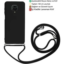 Emybox Xiaomi Redmi Note 9 Pro / 9s Telefon Kılıfı - Boyun Askılı Lansman Içi Kadife Yumuşak Silikon
