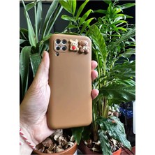 Emybox Samsung Galaxy A12 Uyumlu Silikon Içi Kadife Lansman Sevimli Ayıcıklı Tasarım Telefon Kılıfı