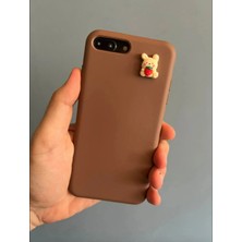 Emybox Iphone 7 Plus / 8 Plus Uyumlu Silikon Içi Kadife Lansman Sevimli Ayıcıklı Tasarım Telefon Kılıfı