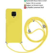 Emybox Xiaomi Redmi Note 9 Pro / 9s Telefon Kılıfı - Boyun Askılı Lansman Içi Kadife Yumuşak Silikon