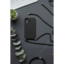 Emybox Iphone 16 Boyun Askılı Ipli Lansman Içi Kadife Silikon Yumuşak Telefon Kılıfı Urban Serisi