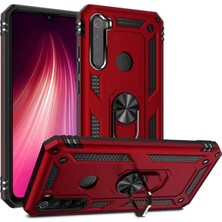 Emybox Redmi Note 8 Yüzük Stantlı Kamera Korumalı Köşe Korumalı Armor Tank Zırh Telefon Kılıfı Kapak