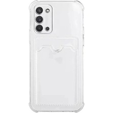 Emybox Galaxy A31 Kamera Köşe Korumalı Darbe Emici Silikon Şeffaf Kartlıklı Telefon Kılıfı Kapak