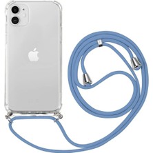 Emybox Iphone 12 Uyumlu Boyundan Askılı Şeffaf Darbe Emici Antishock Silikon Telefon Kılıfı