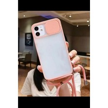 Emybox Apple Iphone 11 Kamera Korumalı Pembe Ipli Boyun Askılı Telefon Kılıfı Iphone 11 Askılı Pembe
