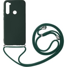 Emybox Xiaomi Redmi Note 8 Telefon Kılıfı - Boyun Askılı Lansman Içi Kadife Yumuşak Silikon Telefon Kılıfı