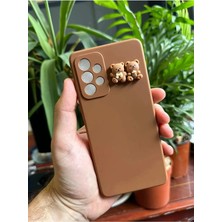 Emybox Galaxy A13 / A23 4g Uyumlu Silikon Içi Kadife Lansman Ayıcıklı Tasarım Telefon Kılıfı
