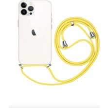 Emybox Iphone 12 Pro Max Uyumlu Boyundan Askılı Şeffaf Darbe Emici Antishock Silikon Telefon Kılıfı