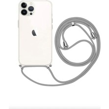 Emybox Iphone 14 Pro Max Uyumlu Boyundan Askılı Şeffaf Darbe Emici Antishock Silikon Telefon Kılıfı