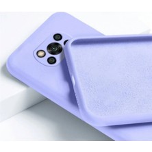 Emybox Xiaomi Poco X3 Nfc X3 Pro Uyumlu Içi Kadife Kamera Korumalı Lansman Silikon Telefon Kılıfı Lila