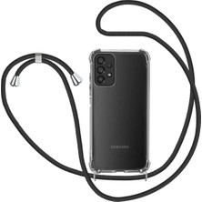 Emybox Samsung Galaxy A13 4g Boyun Askılı Köşe Korumalı Şeffaf Silikon Telefon Kılıfı