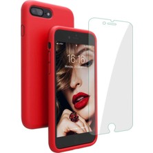 Emybox Iphone 7 Plus 8 Plus Içi Kadife Soft Lansman Silikon Telefon Kılıfı - Ekran Koruyucu Hediye