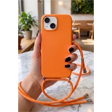 Emybox Iphone 15 / 14 / 13 Uyumlu Askılı Yumuşak Silikon Içi Kadife Telefon Kılıfı Ip 130 cm