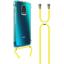 Emybox Xiaomi Redmi NOTE9S Note9 Pro Uyumlu Boyundan Askılı Darbe Emici Şeffaf Silikon Kılıfı