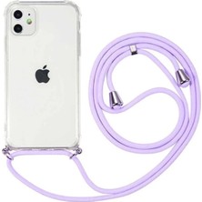 Emybox Iphone 11 Uyumlu Boyundan Askılı Şeffaf Darbe Emici Antishock Silikon Telefon Kılıfı