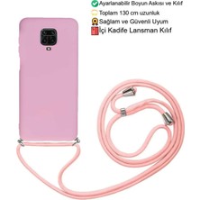 Emybox Xiaomi Redmi Note 9 Pro / 9s Telefon Kılıfı - Boyun Askılı Lansman Içi Kadife Yumuşak Silikon