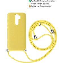 Emybox Xiaomi Redmi Note 8 Pro Telefon Kılıfı - Boyun Askılı Lansman Içi Kadife Yumuşak Silikon