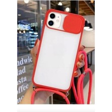 Emybox Iphone 11 Kamera Korumalı Kırmızı Ipli Boyun Askılı Telefon Kılıfı Iphone 11 Askılı