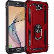 Emybox Samsung Galaxy J7 Prime Kılıf Armor Tank Zırh Yüzüklü Mıknatıslı Standlı Kapak Telefon Kılıfı