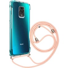 Emybox Xiaomi Redmi NOTE9S Note9 Pro Uyumlu Boyundan Askılı Darbe Emici Şeffaf Silikon Kılıfı
