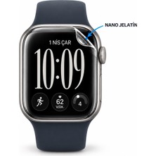 Rova Apple Watch Series 12 46MM 3 Adet Uyumlu Şeffaf Ultra Koruyucu Nano Jelatin