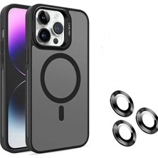 Emybox Apple Iphone 15 Pro Kamera Korumalı Stantlı Magsafe Destekli Lens Koruyucu Hediye Telefon Kılıf