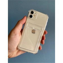 Emybox Iphone 11 Uyumlu Renkli Silikon Antishock Şeffaf Kartlık Kılıf Kamera Korumalı