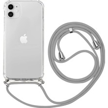 Emybox Iphone 12 Uyumlu Boyundan Askılı Şeffaf Darbe Emici Antishock Silikon Telefon Kılıfı