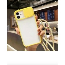 Emybox Apple Iphone 11 Kamera Korumalı Sarı Ipli Boyun Askılı Telefon Kılıfı Iphone 11 Askılı Sarı