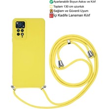 Emybox Xiaomi Redmi Note 11 / 11S Telefon Kılıfı - Boyun Askılı Lansman Içi Kadife Yumuşak Silikon
