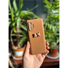 Emybox Xiaomi Redmi Note 10 Pro Uyumlu Yumuşak Silikon Ayıcık Figürlü Içi Kadife Lansman Telefon Kılıfı