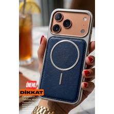 Emybox iPhone 16 Pro Max Magsafe Özellikli Arkası Deri Metalik Kenarlı Yumuşak Silikon Telefon Kılıfı